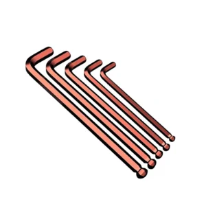 Nine piece Metric Hex Key Set Including 2mm 4mm 6mm 8mm 10mm Tips S2 Tool Steel Screwdriver