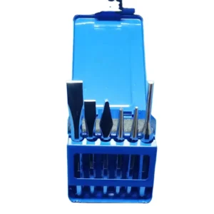 No.6S005 Set of 6 Octagonal Steel Handle Pin Punch and Chisel Industrial DIY with Metal Case Customizable OEM/ODM Support