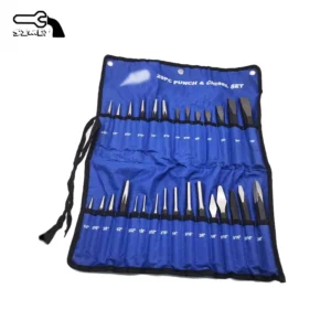 No.6S018 CR-V Chrome Vanadium Steel 29-Piece Hand Punch and Chisel Set for Woodworking and Masonry with OEM Support