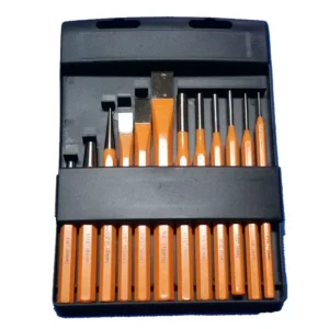 No.6S036 Professional 12PC Craft Punch and Chisel Set Industrial Grade OEM ODM Supported Plastic Case