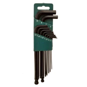No.76003 13 Piece Ball End Allen Hex Key Wrench Set Industrial Metric High Carbon Steel Black Oxide 1.5 10mm