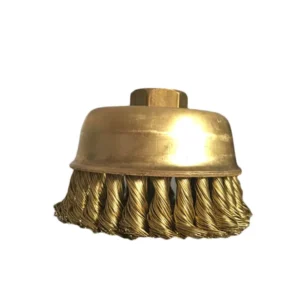 Non Sparking Brass Knot Wire Cup Brush 3inch ISO9001 Certified for Oil & Chemical Applications
