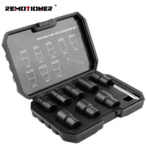 Nut Remover Extractor Stripped Nut Remover Twist Sockets Bolt Extractor Set for Broken Stripped