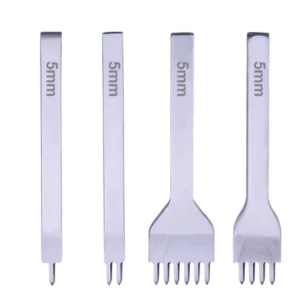 OEM 3mm Steel Handle Leather Chisel Sharp Pricking Iron Polished Hole Punch Stitching Tools Set DIY Craft Kit