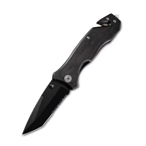 OEM Customizable Rescue Pocket Knife Aluminum Handle DIY Laser Engraved Survival Folding 3cr13 Steel Blade Belt Cutter