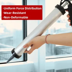 OEM Customized Support Industrial Grade Manual Sausage Caulking Gun Smooth Rod Plunger Model Silver Polyurethane Silicone Made