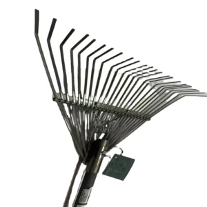 OEM ODM Durable Steel Handle 24 Tines Spring Leaf Rake