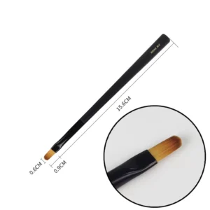 OEM Professional Round Gel Brush with Black Resin Handle PET Nylon Hair Art Gel Brush for Nail Beauty BW2 B02