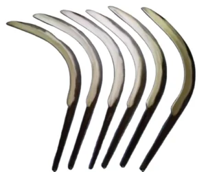 Oil Palm Sickle with Wood and Aluminum Handle Steel Blade