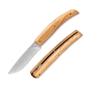 Olive Wood Handle Stainless Steel Knives Survival Knife Hunting Outdoor Camping Fold Pocket Knife