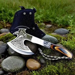 Outdoor Camping Essentials Double Blade Axe with Steel Wooden Handle for DIY Industrial Use