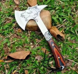 Outdoor DIY Multitool Camping Tool Double Bladed Tomahawk Axe Tactical Hunting Knife Wood Fire