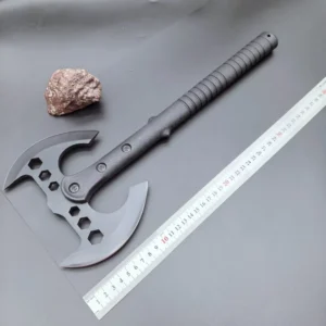Outdoor Double Bladed Tactical Camping Axe Multifunctional Mountain Woodworking Firewood Cutting Fire Axe 13cm Cutting Edge