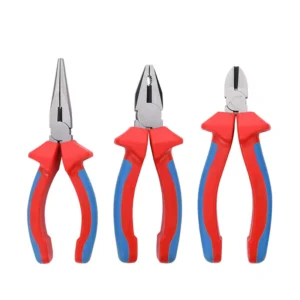 Outdoor Hand Tools Metric OEM Pliers Carbon Steel Multi Combination Long Nose Diagonal Portable Plier Set with Anti skid Handle