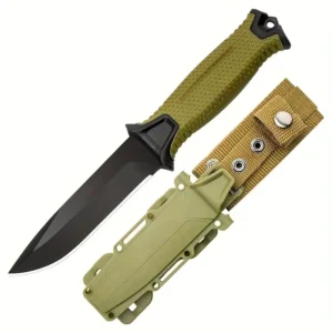 Outdoor High Hardness Multi Functional Camping and Self Defense Survival Straight Fix Blade Knives with Blade Opening and Sheath