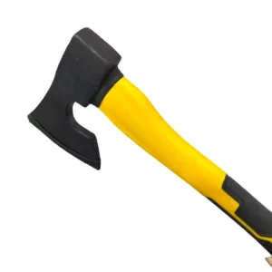 Outdoor Survival Hatchet Heavy Duty Carbon Steel Axe with Fiberglass Shock Absorbing Handle Log Splitting Axe