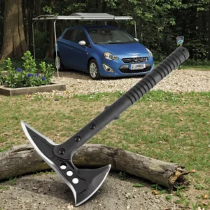 Outdoor Survival Multi Tool Axe Carbon Steel Double Blade with Industrial Grade Nylon Plastic Handle