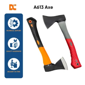 Outdoor Survival Splitting A613 Axe Household TPR Handle Axe Carbon Steel for Tree Felling Camping