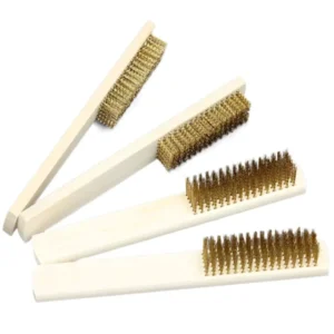 PEX Stainless Steel Wire Brush Wood Handle Stain Metal Hand Tool Brushes Scratch Steel Wire Brush