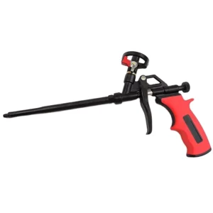PTFE Coated Low Pressure Polyurethane Foam Spray Gun Steel Caulking Gun With Switch On Off Valve