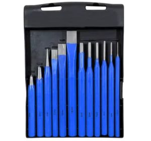 Peaktop 12 Piece Punch and Chisel Set Heavy Duty Heat Treated Metal Punch Set