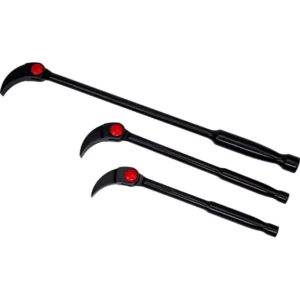Peaktop 3 Piece Wrecking Bar Set, Hand Tool Pry Bar, Indexing Pry Bar Set