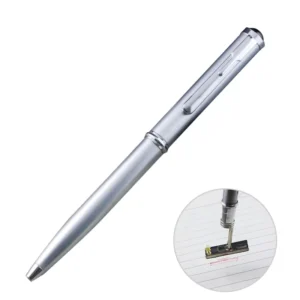 Personalized Metal Self Inking Stamp Pen for Business 1.0mm Writing Width Ballpoint Seal Pen with Rubber Stamp