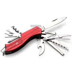 Personalized Stainless Steel Multi Tool Pocket Knife with Laser Engraved Logo for Knife Enthusiasts