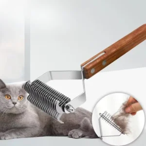 Pet Grooming Comb Rake Dogs Cats Wooden Handle Brush Manufacturer’s Puppy Groomer Removes Undercoat Knots Dog Brush Pet Brushes