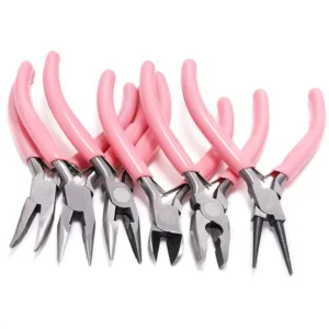 Pink Multifunctional Hand Tool Pliers for Beadwork Repair Beading DIY Handmade Jewelry