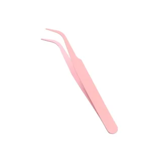Pink Tweezers Durable DIY Tools for Handmade Crafts Small Item Fixing and Hobby DIY Projects