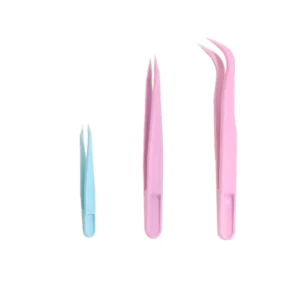Plastic Durable Beauty Eyebrow Tweezers Slanted Tip for Stickers Nail Rhinestone Jewelry Handmade