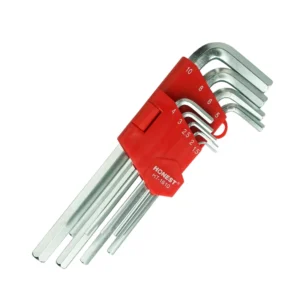 Plated Hand Tool CRV Metric Square Allen Key Set 9PC Hexagon Socket Wrenches Hex keys
