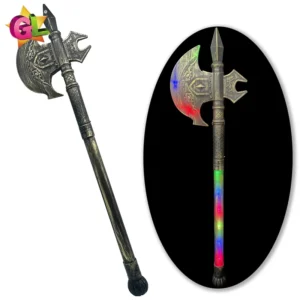 Popular Light up Medieval Axe with Plastic Boys Toy Halloween Party Supplies Cosplay Decorative Weapon LED Toy