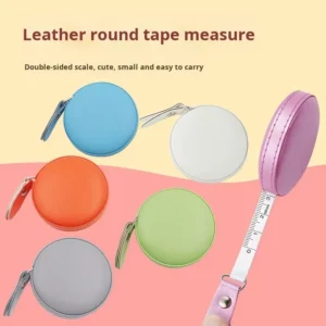 Portable 150cm 60 in Leather Round Measuring Tape Centimeter and Inch Versatile Measuring Tool Telescopic Tape Measure