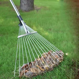Portable Adjustable Hand Rake Garden Leaf and Debris Collector for Lawn and Yard Grass Raking Cleaning Garden
