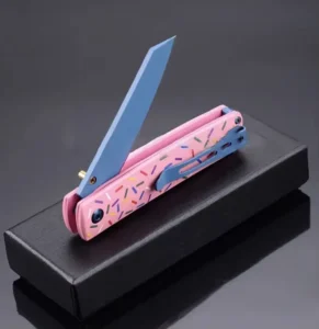 Portable Folding Knife Colorful Mini Outdoor Straight Stainless Steel Folding Fruit Pocket Knife High Hardness