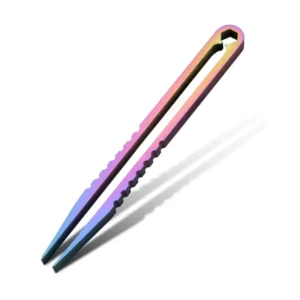 Portable Lightweight Titanium Alloy EDC Tweezers for Survival Camping Outdoor Travel Mini Tool Mini Titanium Tweezers