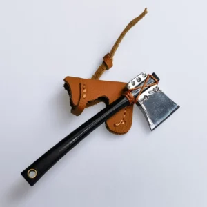 Portable Mini Micro AX EDC Flat Backed Axe with 420 Steel Blade and Fiberglass Handle Decoration Pendant