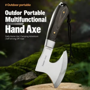 Portable Multi Functional Small Axe Colorful Wooden Handle Outdoor Camping Rescue Purposes axe