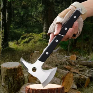 Portable Outdoor Tactical Survival Axe with G10 Handle Hatchet for Camping Fiberglass Rope Handle