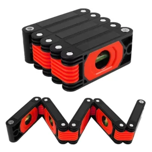 Portable Plastic Magnetic Spirit Level 5 Sides Folding Spirit Level