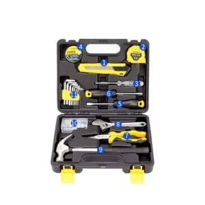 Portable Professional Quality DIY Hand Tools Set Basic Home Tool Kit with Bit in a Box for Online Retail