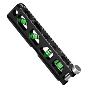 Powerlift Industrial Mini Level Ruler SP011 High Precision 0.02 Ultra Compact Strong Magnet Solid Cast Aluminum 1 1000mm Level