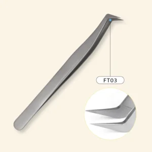 Precision Fiber Tip Eyelash Tweezers Premium Stainless Steel Anti Slip Lash Picking Lash Tweezers
