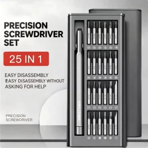 Precision Screwdriver Set 25 in 1 Chrome Vanadium Steel Magnetic Tips Repair Tool for Mobile & Laptop
