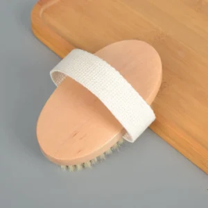 Premium Natural Boar Bristle Household Bath Brush for Exfoliating and Dry Brushing Skin Care Routine