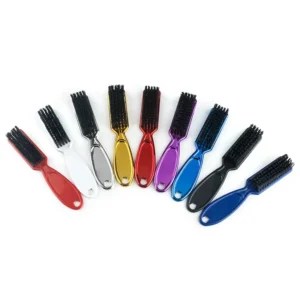 Private Logo Gold Plating Handle Hair Brush Neck Cleaner Beard Brush Men Hair Cutting Duster Brush for Barbershop