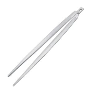 Professional 16 Inch Stainless Steel Kitchen Tweezers with Serrated Tips for Precision Cooking and BBQ Grilling