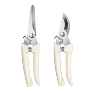 Professional 30Cr13 Stainless Steel Garden Pruning Shears Ergonomic Effort Saving Hand Pruner for Flowers Fruit and Tree